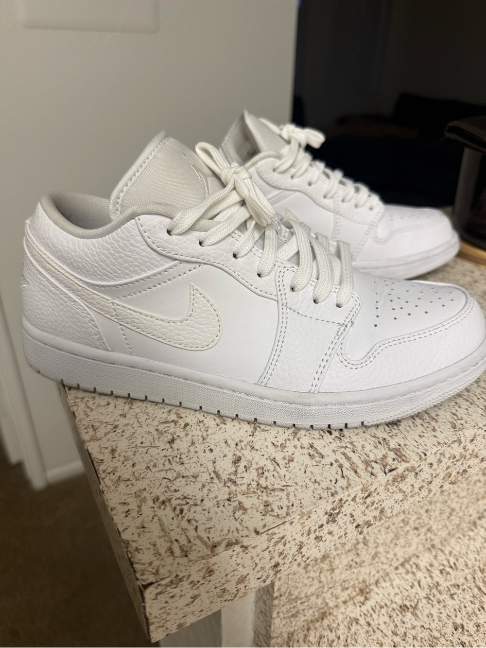 Nike White Low Top Leather Sneakers